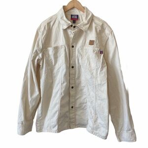 Coogi Australia Cream Long Sleeve Snap Up Shirt XL